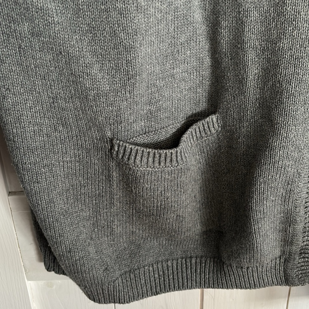 Gap - Long Hooded Cardigan Sweater - Grey - Picture 2 of 5